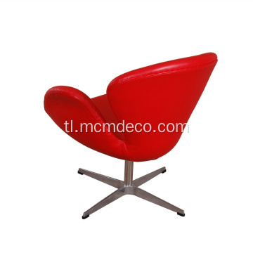 Mataas na Kalidad ng Red Leather Swan Chair Replica